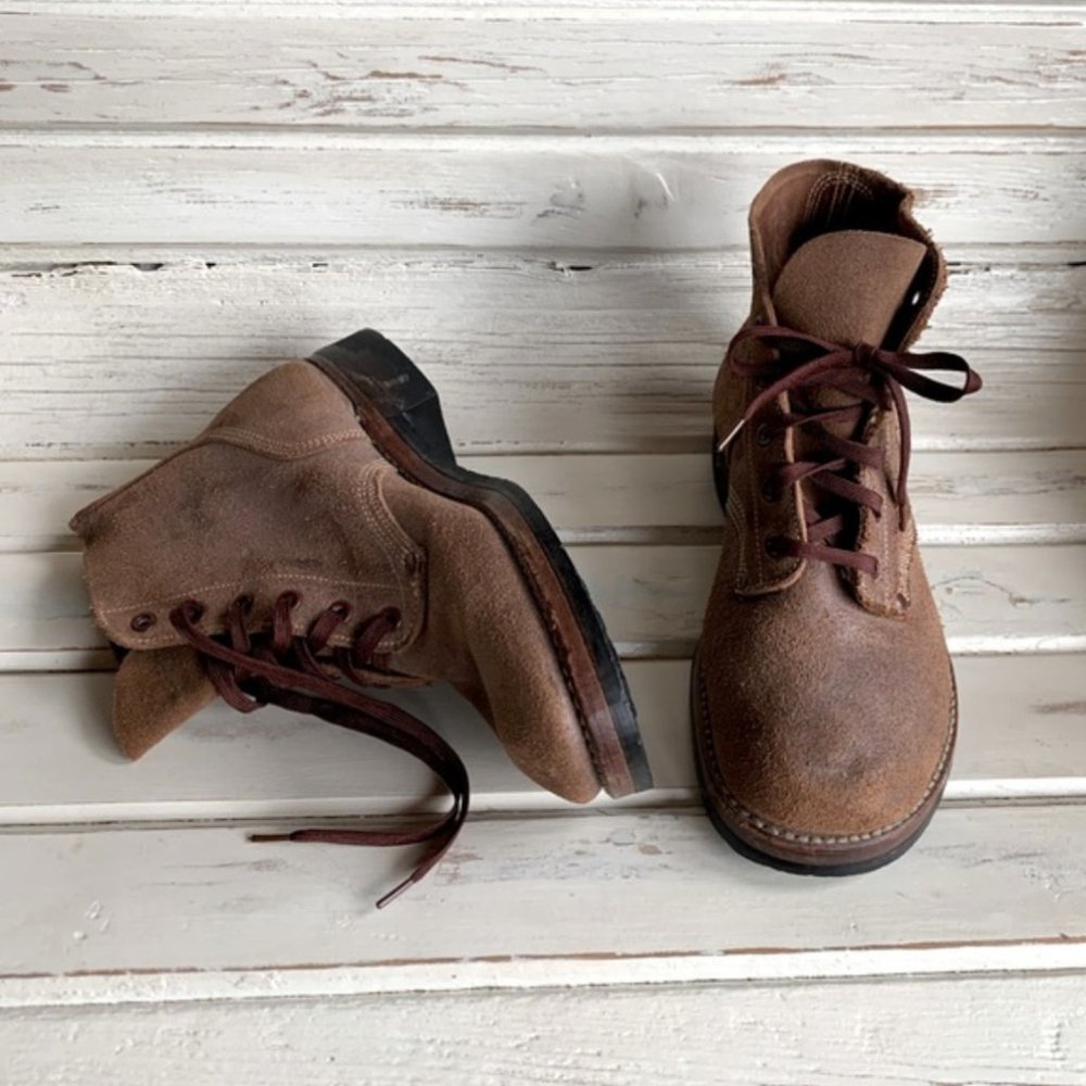 Vintage Lace Up Brown Leather Boots 8.5 W